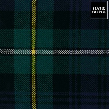 Tartan Campbell of Argyll 100% Pure Wool Upholstery Fabric