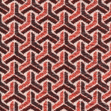 Aqua Clean Marconi Jack Red Geometric Chevron Upholstery Fabric