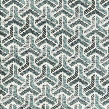 Aqua Clean Marconi Jack Ice Blue Geometric Chevron Upholstery Fabric