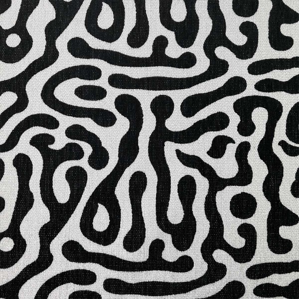 Rosso Heavyweight Fluid Black & White Upholstery Fabric