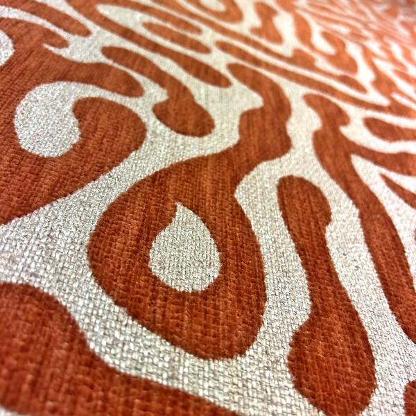 Rosso Heavyweight Fluid Burnt Orange Upholstery Fabric | Beaumont Fabrics