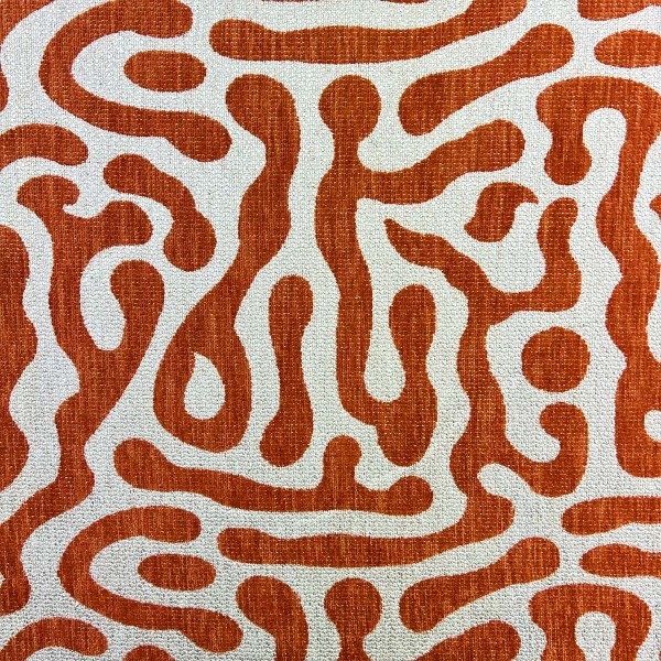 Rosso Heavyweight Fluid Burnt Orange Upholstery Fabric | Beaumont Fabrics