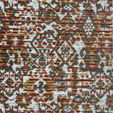 Lusaka Heavyweight Damask Motif Multi Upholstery Fabric | Beaumont Fabrics