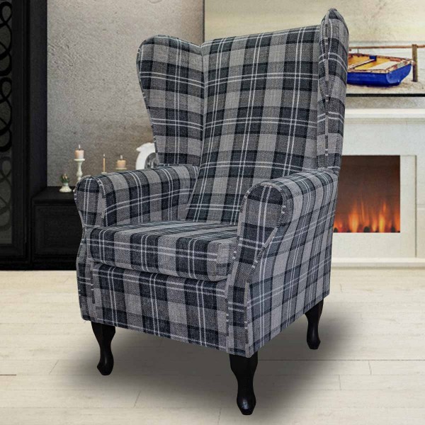 Lana Granite Plaid Tartan Fabric - LAN1260 Cristina Marrone