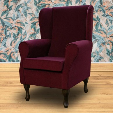 Notting Hill Plain Burgundy Velvet Fabric - SR16253 Ross Fabrics