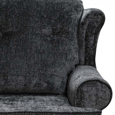 Cadiz Charcoal Soft Textured Weave Fabric | Beaumont Fabrics