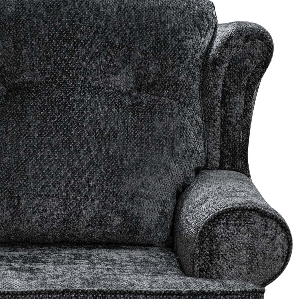 Cadiz Charcoal Soft Textured Weave Fabric | Beaumont Fabrics