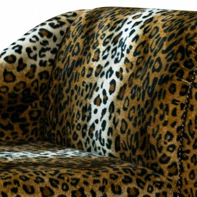 Leopard Print Faux Fur Fabric - Fire Resistant