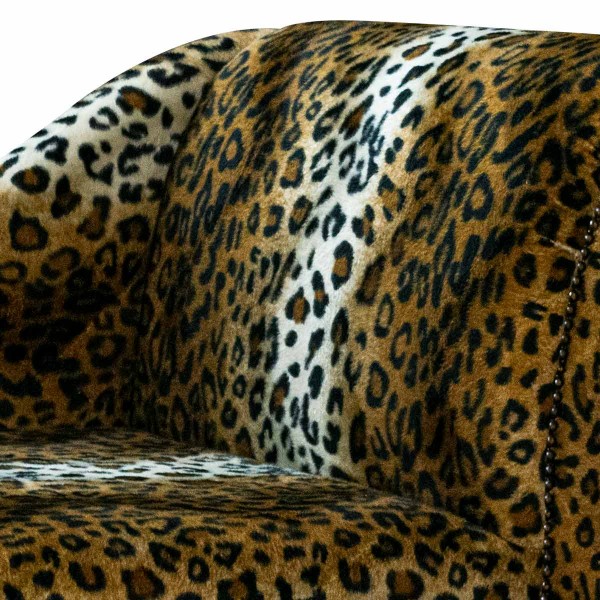 Leopard Print Faux Fur Fabric - Fire Resistant