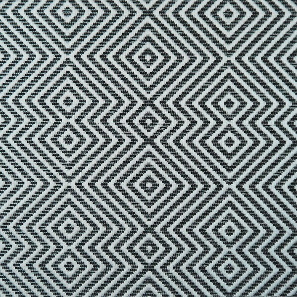 Murano Grey Geometric Diamond Upholstery Fabric - MUR3007 | Beaumont Fabrics