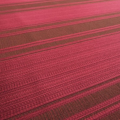 CLEARANCE Red Damask Silk Stripe Upholstery Fabric - 3 Metres