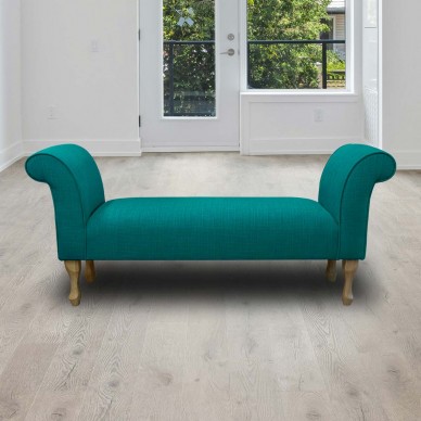 Emporio Teal Faux Slub Linen Upholstery Fabric - EMP510