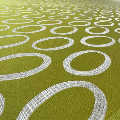 CLEARANCE Olive Orbit Upholstery Fabric - 5.5 Metres (NON-FIRE TREATED)