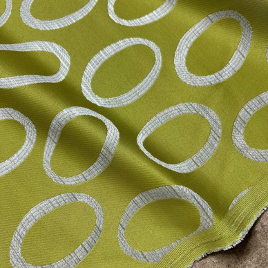 CLEARANCE Olive Orbit Upholstery Fabric - 5.5 Metres (NON-FIRE TREATED)