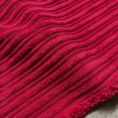CLEARANCE Post Box Red Jumbo Cord Upholstery Fabric - 2.2 Metres