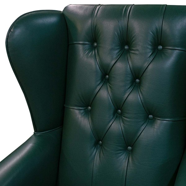 Lena Dark Green - Genuine Leather | Beaumont Fabrics