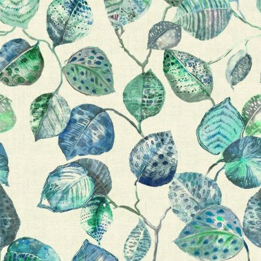 Giardino Blue Botanic Canopy Fabric - GIA4280 | Beaumont Fabrics