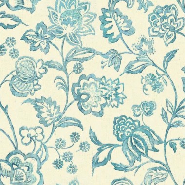 Giardino Blue Hummingbird Garden Upholstery Fabric - GIA4278 | Beaumont Fabrics