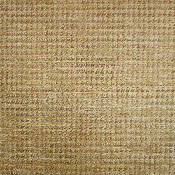 Nostalgia Vintage Houndstooth Beige Upholstery Fabric - NOS2036