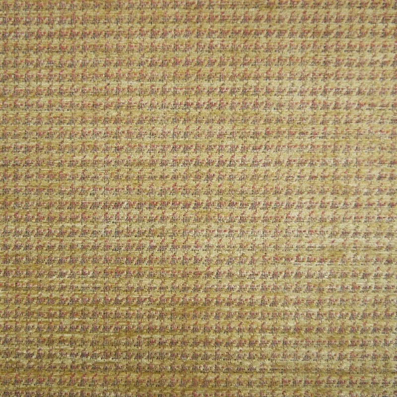 Nostalgia Vintage Houndstooth Beige Upholstery Fabric - NOS2036