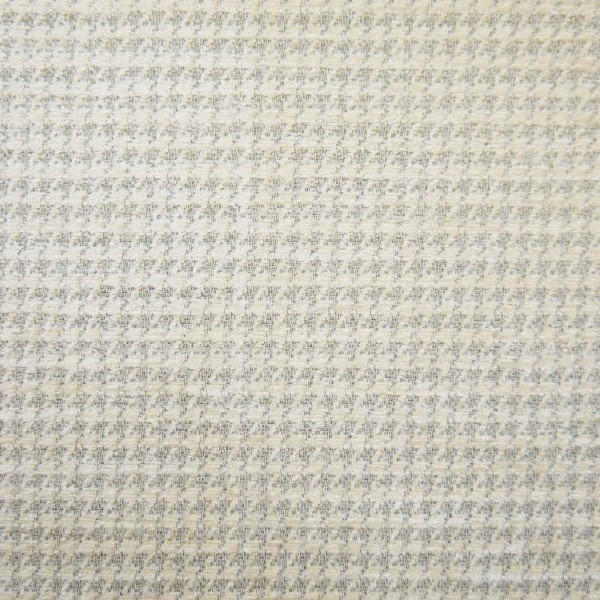 Nostalgia Vintage Houndstooth Cream Upholstery Fabric - NOS2037
