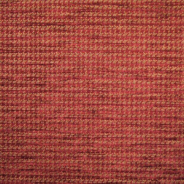 Nostalgia Vintage Houndstooth Burgundy Upholstery Fabric - NOS2038