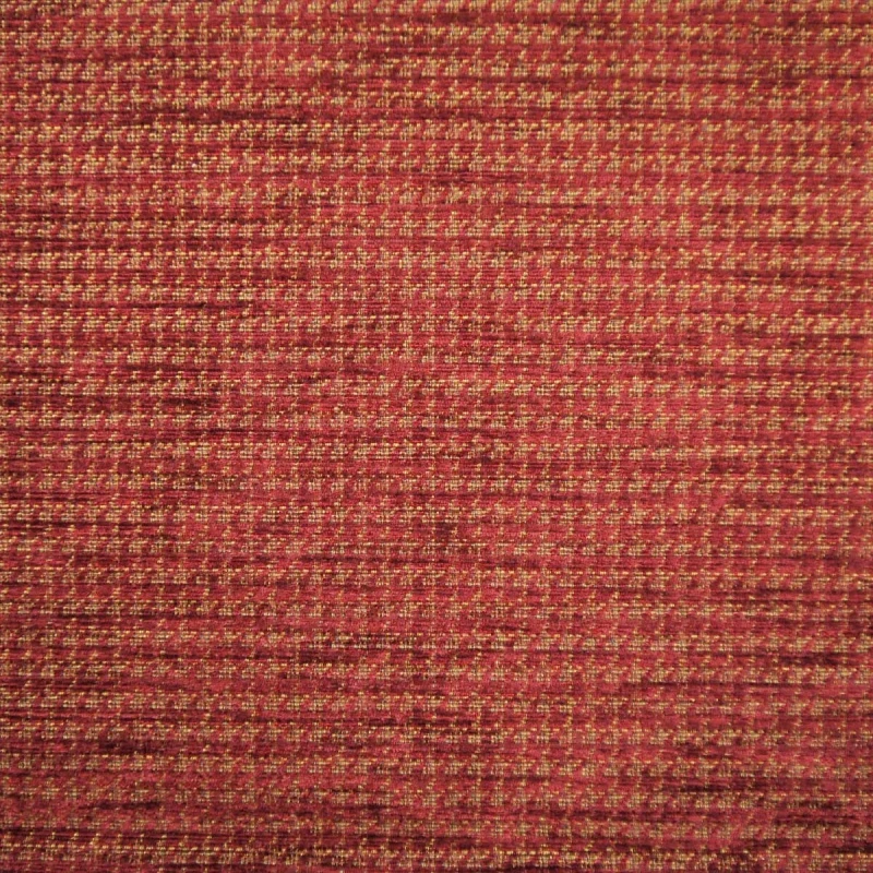 Nostalgia Vintage Houndstooth Burgundy Upholstery Fabric - NOS2038