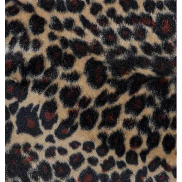 Leopard Print Faux Fur Fabric - Fire Resistant