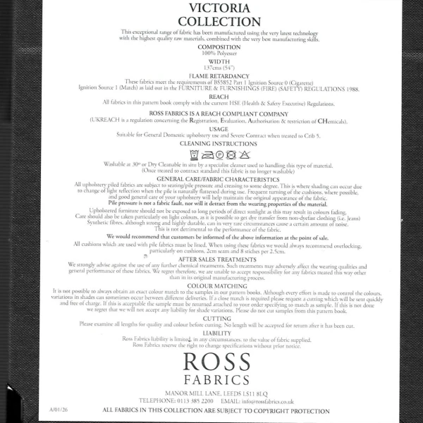 Victoria Fabric - Info