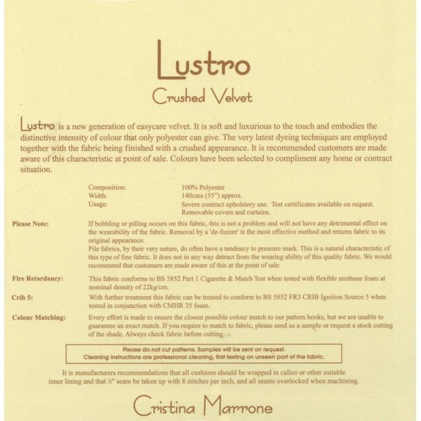 Lustro Metallic Dream Fabric - LUS1321 Cristina Marrone