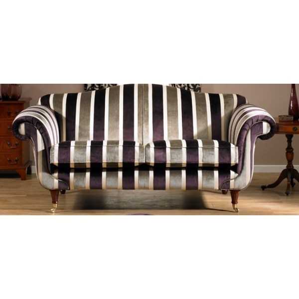 Eleganza  Broad Stripe Grey and Damson - SR17263 Ross Fabrics