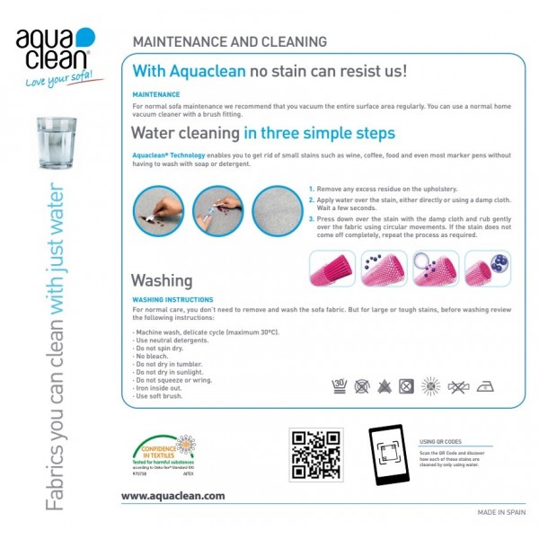 Aqua Clean Tenby Porridge Fabric - SR19027 Ross Fabrics
