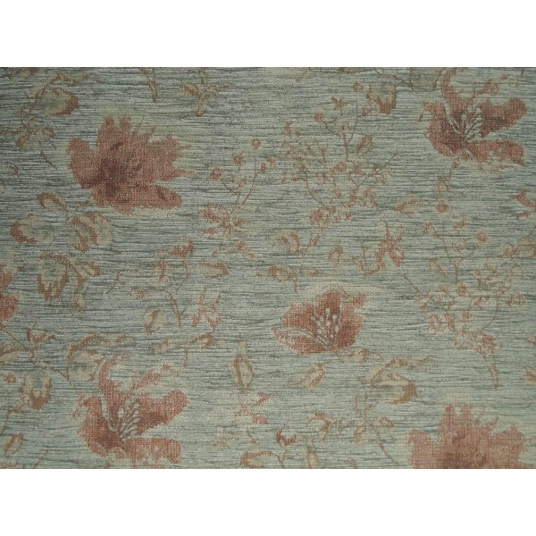 Camden Floral Aqua Fabric - SR12402 Ross Fabrics