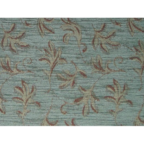 Camden Leaf Aqua Fabric - SR12422 Ross Fabrics