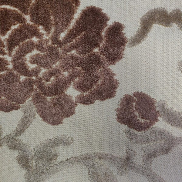 Eleganza II Floral Caramel Fabric - SR17301 Ross Fabrics
