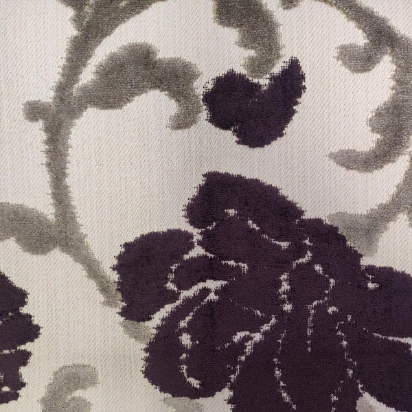 Eleganza II Floral Damson Fabric - SR17302 Ross Fabrics