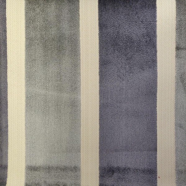 Eleganza II Broad Stripe Steel Fabric - SR17310 Ross Fabrics