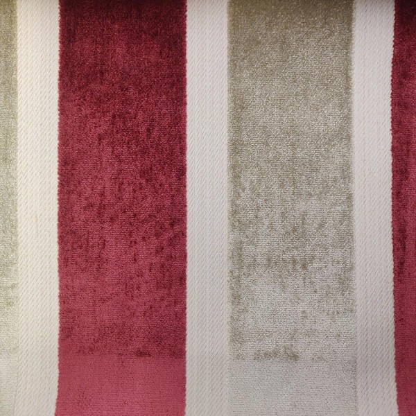 Eleganza II Broad Stripe Cranberry Upholstery Fabric - SR17313