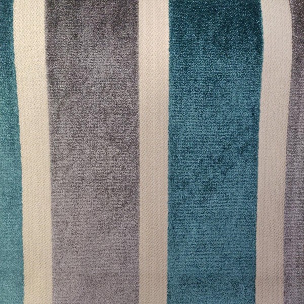 Eleganza II Broad Stripe Teal Fabric - SR17314 Ross Fabrics