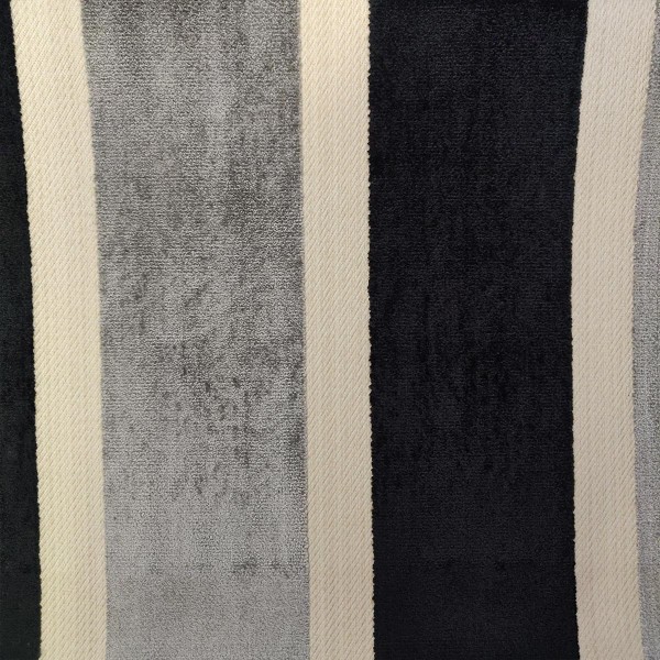 Eleganza II Broad Stripe Charcoal Fabric - SR17315 Ross Fabrics