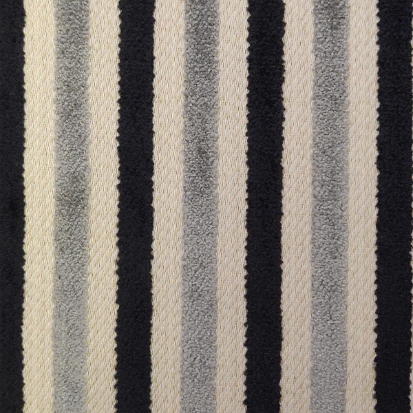 Eleganza II Candy Stripe Charcoal Fabric - SR17335 Ross Fabrics