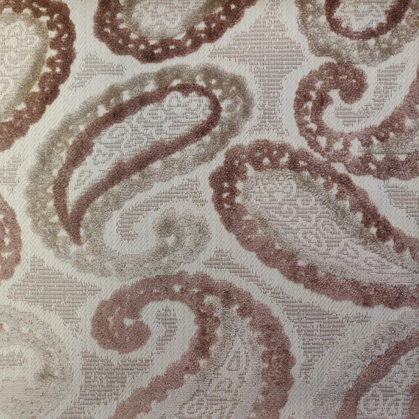 Eleganza II Paisley Caramel Upholstery Fabric - SR17391