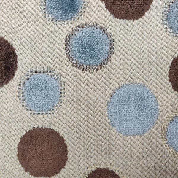 Eleganza  Spot Blue and Chocolate - SR17281 Ross Fabrics