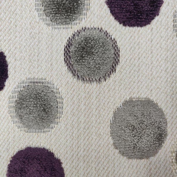 Eleganza  Spot Grey and Damson - SR17283 Ross Fabrics
