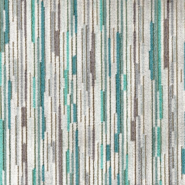 Extravaganza Stripe Burst Teal Upholstery Fabric - EXT2538