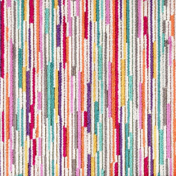 Extravaganza Stripe Burst Rainbow Upholstery Fabric - EXT2542