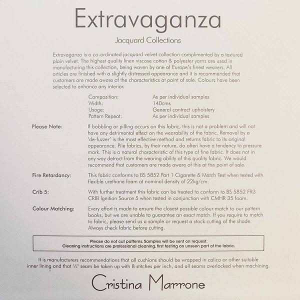 Extravaganza Abstract Plain Silver Fabric - EXT2545 Cristina Marrone