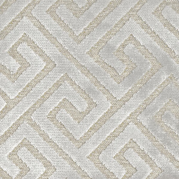 Extravaganza Meander Line Silver Upholstery Fabric - EXT2553