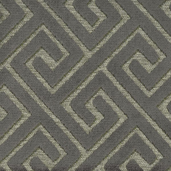 Extravaganza Meander Line Charcoal Upholstery Fabric - EXT2555