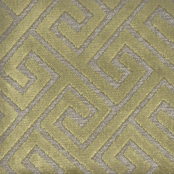 Extravaganza Meander Line Lime Upholstery Fabric - EXT2557
